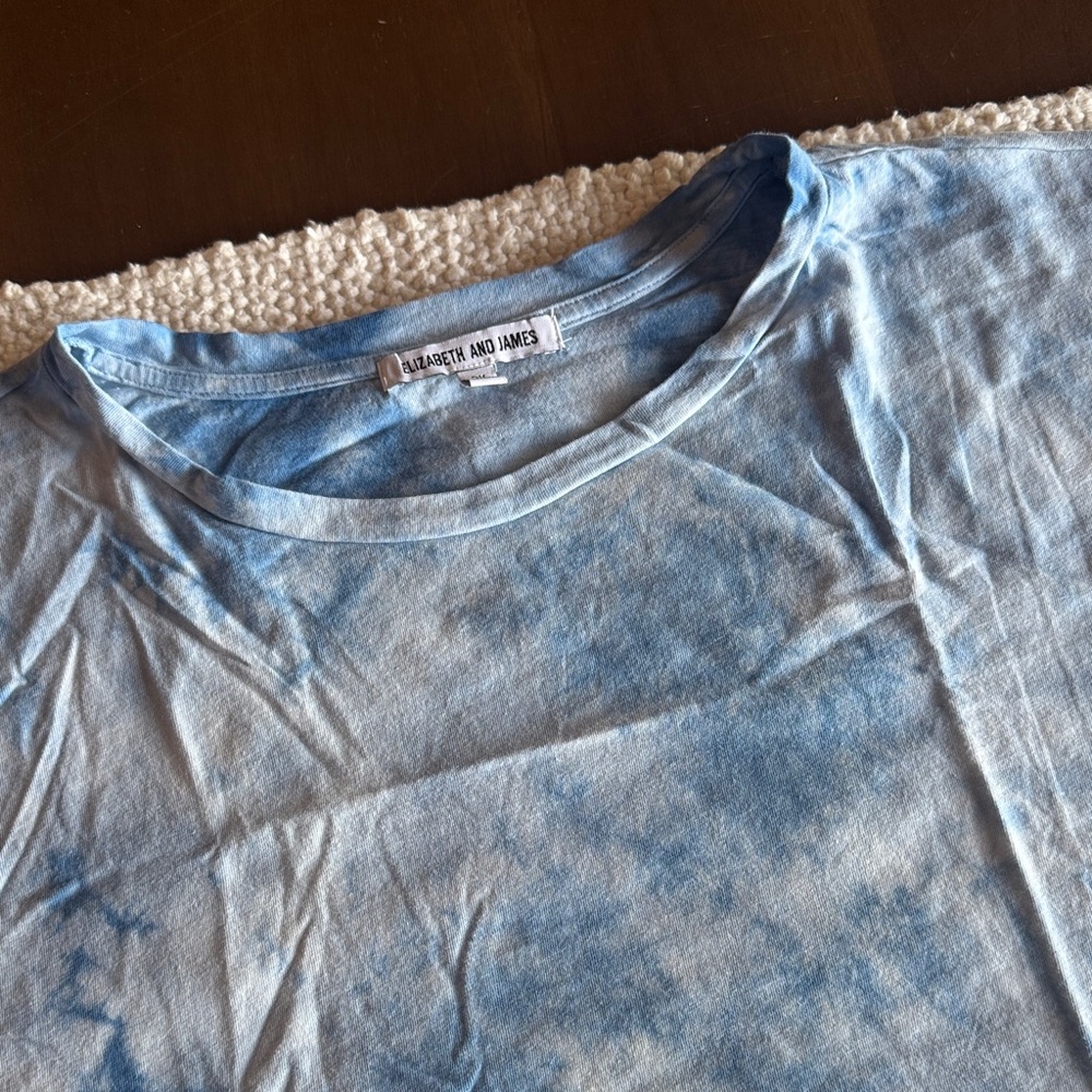 Elizabeth and James Sky Blue Tie-Dye Top